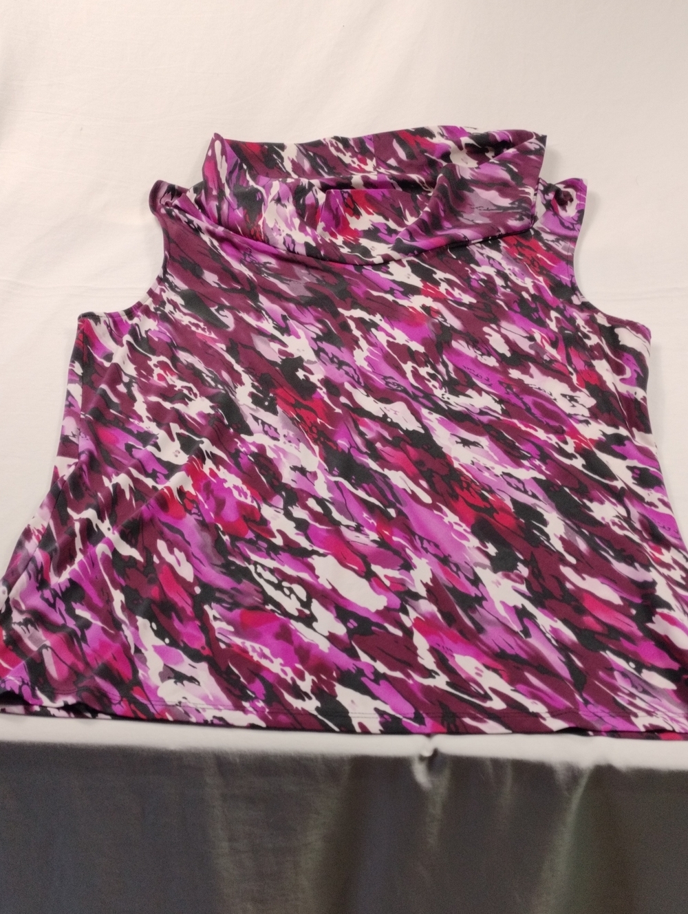 Tahari Sleeveless Cowl Neck Sleeveless Top Size XL